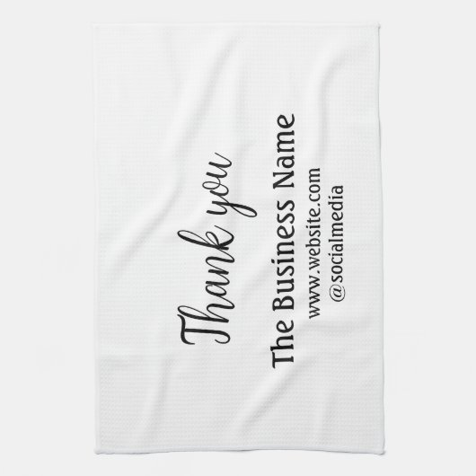 Linge De Cuisine Simple merci d'ajouter des détails de nom d'entrep (Vertical)