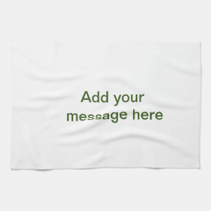 Linge De Cuisine Simple minimal vert ajoutez votre texte nom photo