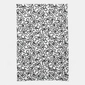 Linge De Cuisine Simple Modern Elegant Black and White Bow Pattern (Vertical)