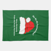 Linge De Cuisine Simple Moderne Joyeux Noël Vert (Horizontal)