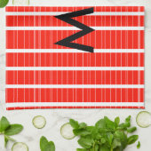 Linge De Cuisine Simple monogramme ajouter votre nom lettre man min (Plié)