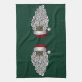 Linge De Cuisine Simple Noir Père Noël Vert Noël (Vertical)