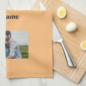 Linge De Cuisine simple nom minimal customisé couple monogramme (Quart Plié)