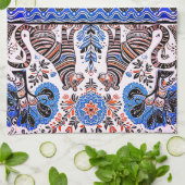 Linge De Cuisine simple peinture madhubani (Plié)