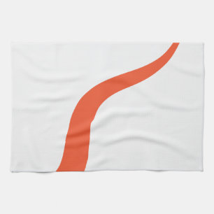 Linge De Cuisine Simple Waves 3 - Orange et blanc