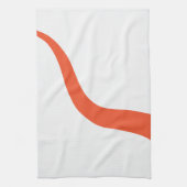 Linge De Cuisine Simple Waves 3 - Orange et blanc (Vertical)