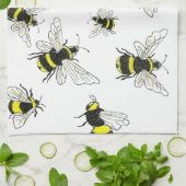 Linge De Cuisine Simplement Douce : Blanche Classique & Bumblebee (Plié)