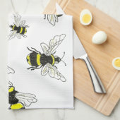 Linge De Cuisine Simplement Douce : Blanche Classique & Bumblebee (Quart Plié)