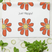 Linge De Cuisine SIMPLEMENT HEUREUX Graphisme Floral (Plié)