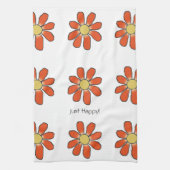 Linge De Cuisine SIMPLEMENT HEUREUX Graphisme Floral (Vertical)