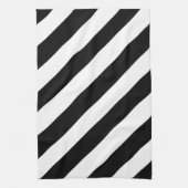 Linge De Cuisine Simples rayures noir et blanc | (Vertical)