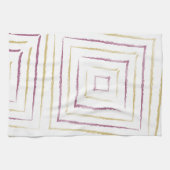 Linge De Cuisine Simples Rayures Violettes et Dorées (Horizontal)