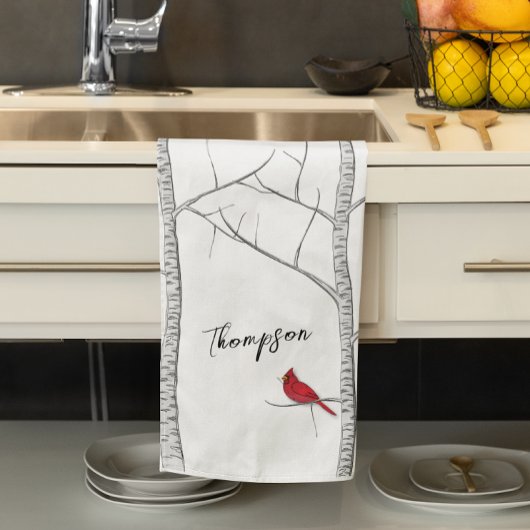 Linge De Cuisine Simples Vacances Hiver Red Cardinal Birsier