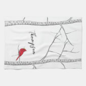 Linge De Cuisine Simples Vacances Hiver Red Cardinal Birsier (Horizontal)