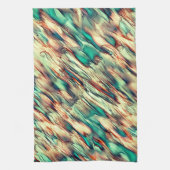 Linge De Cuisine Simulation rocheuse ou stalagmite en vert à sépia (Vertical)