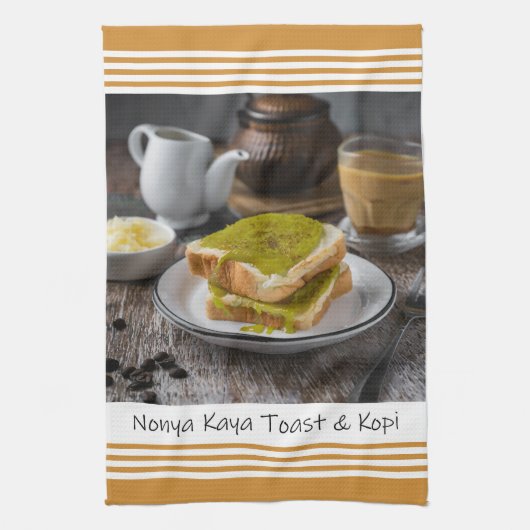 Linge De Cuisine Singapour Nonya Kaya Toast & Kopi Kitchen Towen (Vertical)