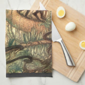 Linge De Cuisine Singes araignées à facettes rouges par Louis Sarge (Quart Plié)