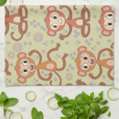 Linge De Cuisine Singes caricaturaux mignons (Plié)