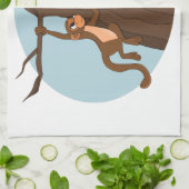 Linge De Cuisine Singes escalade l'arbre dessin animé (Plié)