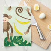 Linge De Cuisine Singes traînant (Quart Plié)