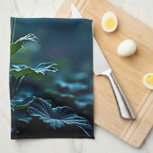 Linge De Cuisine Single Red Bloom Focus Design (Quart Plié)