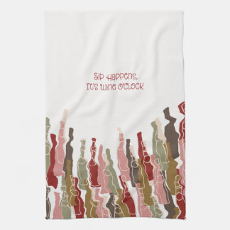 Linge De Cuisine Sip Happens Wine Lover's Kitchen Towel