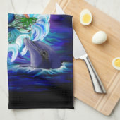 Linge De Cuisine Sirène avec dauphin (Quart Plié)