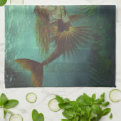 Linge De Cuisine sirène avec l'hippocampe (Plié)