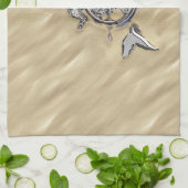 Linge De Cuisine Sirène d'argent dans le sable (Plié)