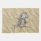 Linge De Cuisine Sirène d'argent dans le sable (Horizontal)