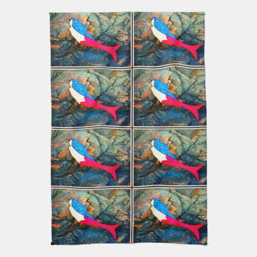 Linge De Cuisine sirènes rouges et bleues (Vertical)