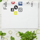 Linge De Cuisine Site web d'entreprise simple code à barres QR code (Plié)