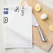 Linge De Cuisine Site web d'entreprise simple code à barres QR code (Quart Plié)