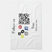 Linge De Cuisine Site web d'entreprise simple code à barres QR code (Vertical)