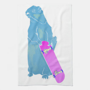 Linge De Cuisine Skateboard Marmot Woodchuck