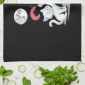 Linge De Cuisine Skeleton Chat Halloween drôle mignon Éffrayant ess (Plié)