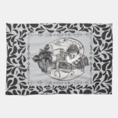 Linge De Cuisine Skeleton Love Couple Mariage Danse (Horizontal)