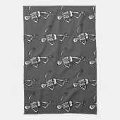 Linge De Cuisine Skeletons dansants Halloween (Vertical)