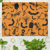 Linge De Cuisine Skeletons d'Halloween Macabre Dance (Plié)