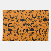 Linge De Cuisine Skeletons d'Halloween Macabre Dance (Horizontal)