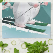 Linge De Cuisine Ski de l'ours polaire | Cadeau pour bébé (Plié)