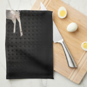 Linge De Cuisine Ski de neige ; Noir frais (Quart Plié)