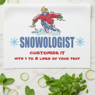 Linge De Cuisine Ski De Neige Personnalisé