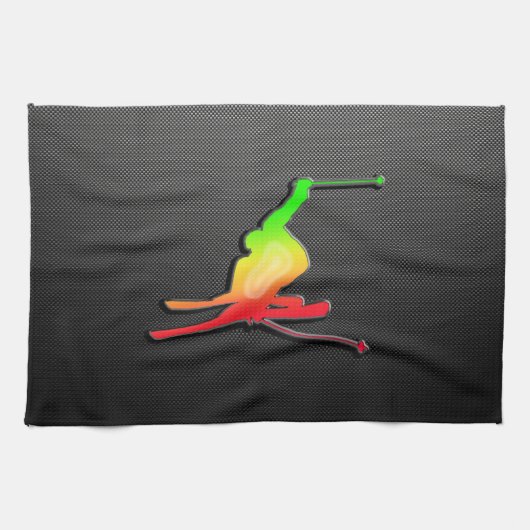 Linge De Cuisine Ski lisse de neige (Horizontal)