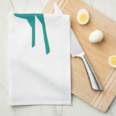 Linge De Cuisine Ski turquoise de neige verte (Quart Plié)