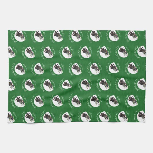 Linge De Cuisine Skunk On A Sled C'est Noël ! Dessin éjectable W (Horizontal)