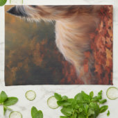 Linge De Cuisine Skye Terrier à l'automne Feuilles automne Inspire (Plié)