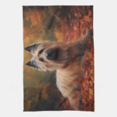 Linge De Cuisine Skye Terrier à l'automne Feuilles automne Inspire (Vertical)