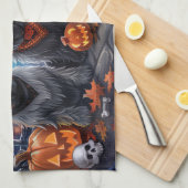 Linge De Cuisine Skye Terrier Halloween Éffrayant (Quart Plié)