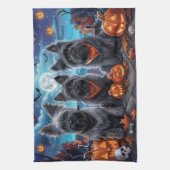 Linge De Cuisine Skye Terrier Halloween Éffrayant (Vertical)
